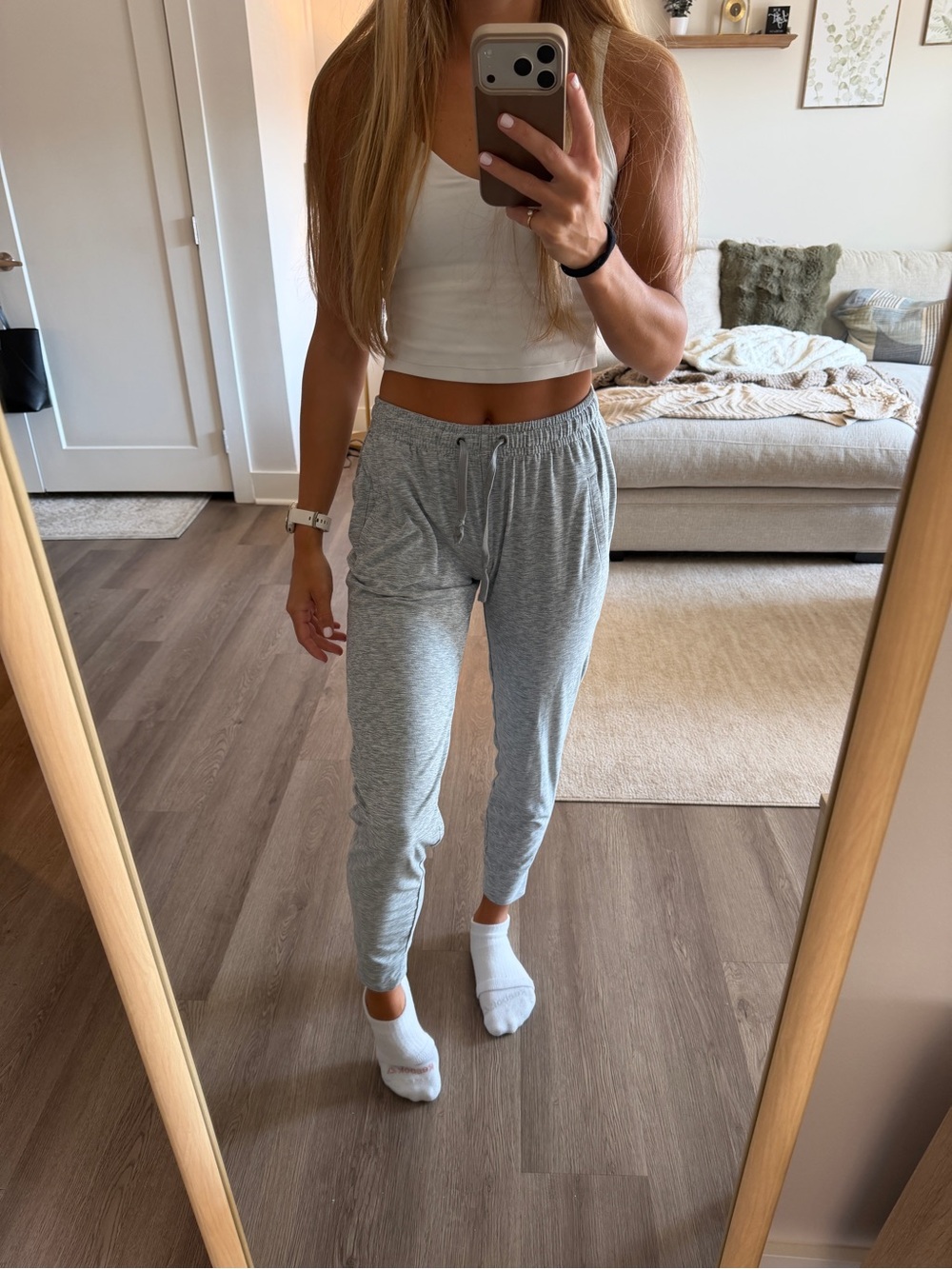 Old Navy Light Gray Drawstring Joggers